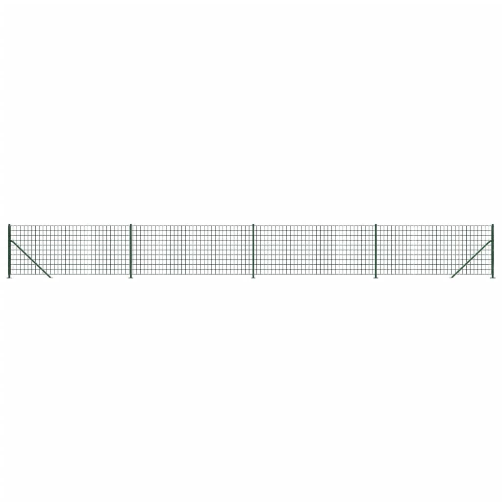 Recinzione Metallica con Flangia Verde 1x10 m
