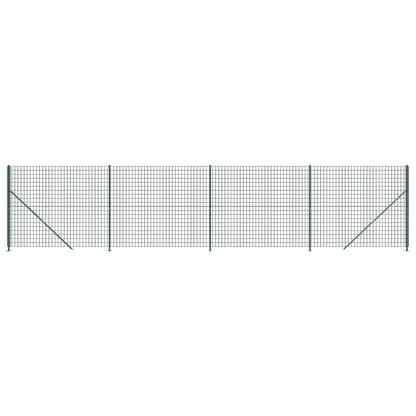 Recinzione Metallica con Flangia Verde 1,4x10 m