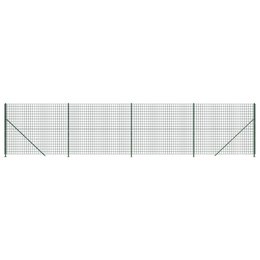 Recinzione Metallica con Flangia Verde 1,8x10 m
