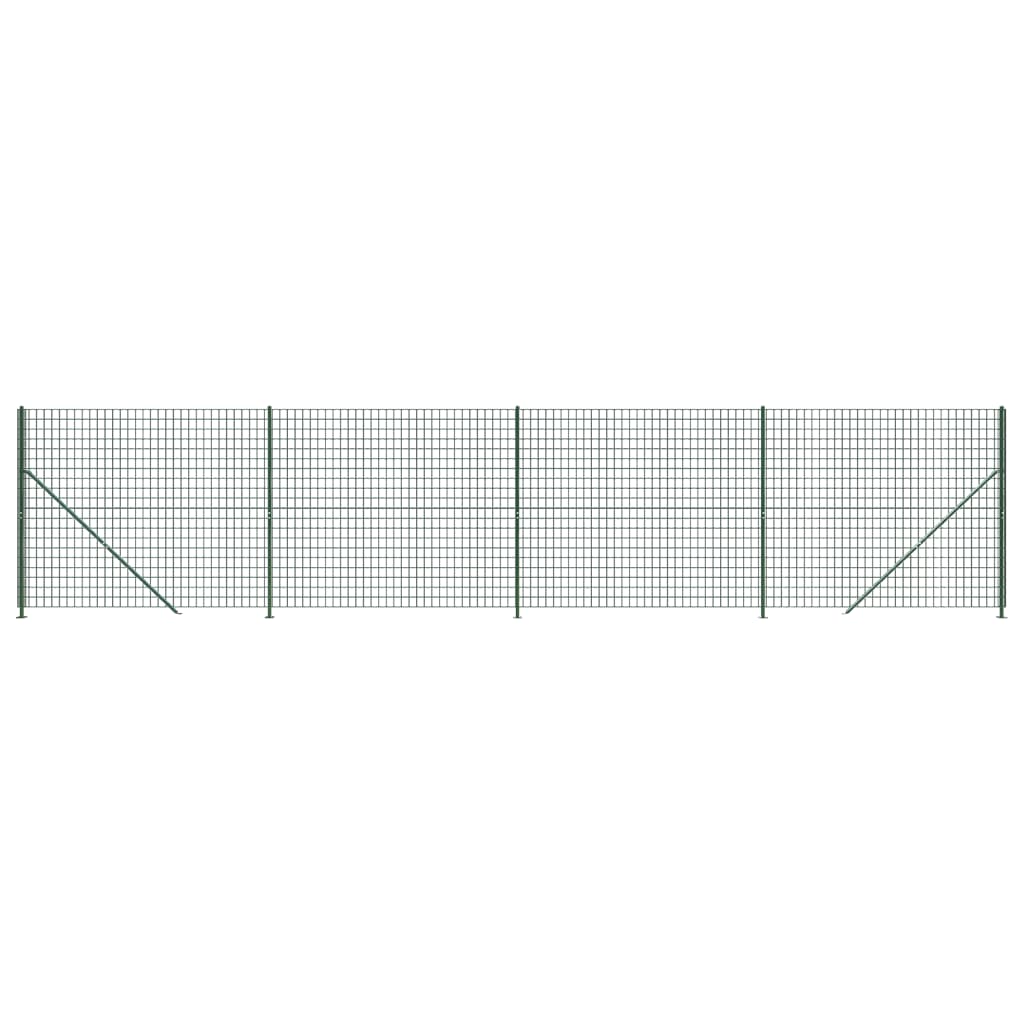 Recinzione Metallica con Flangia Verde 2,2x10 m
