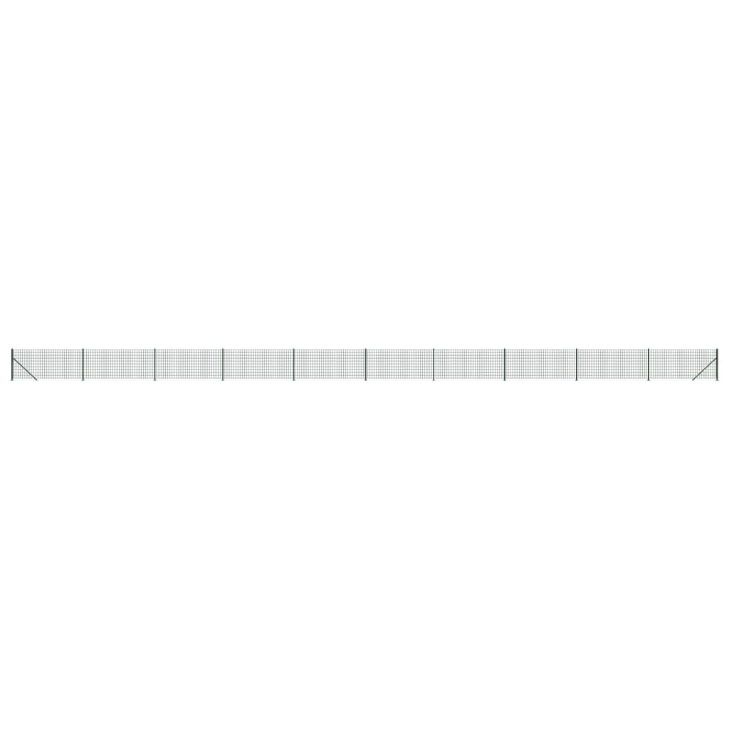 Recinzione Metallica con Flangia Verde 1,1x25 m