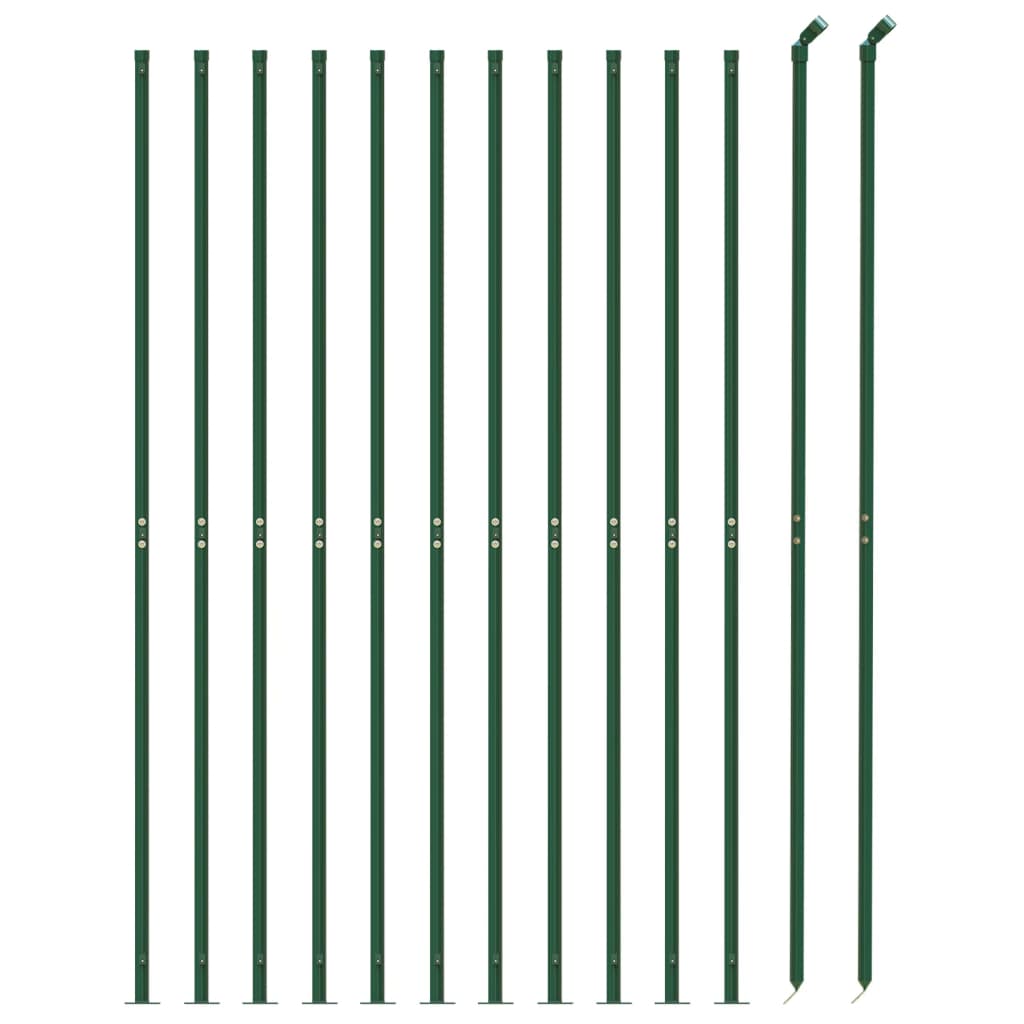 Recinzione Metallica con Flangia Verde 1,4x25 m