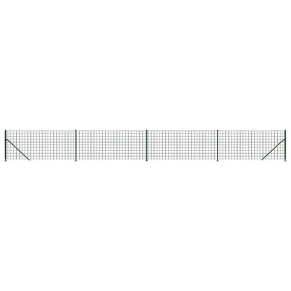 Recinzione Metallica con Flangia Verde 0,8x10 m
