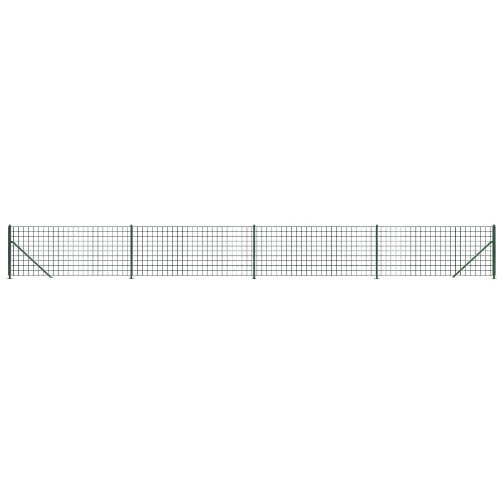 Recinzione Metallica con Flangia Verde 1,1x10 m