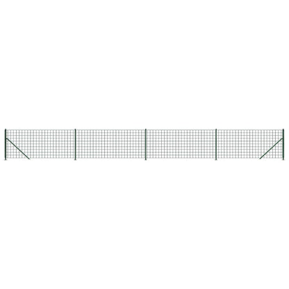 Recinzione Metallica con Flangia Verde 1,1x10 m