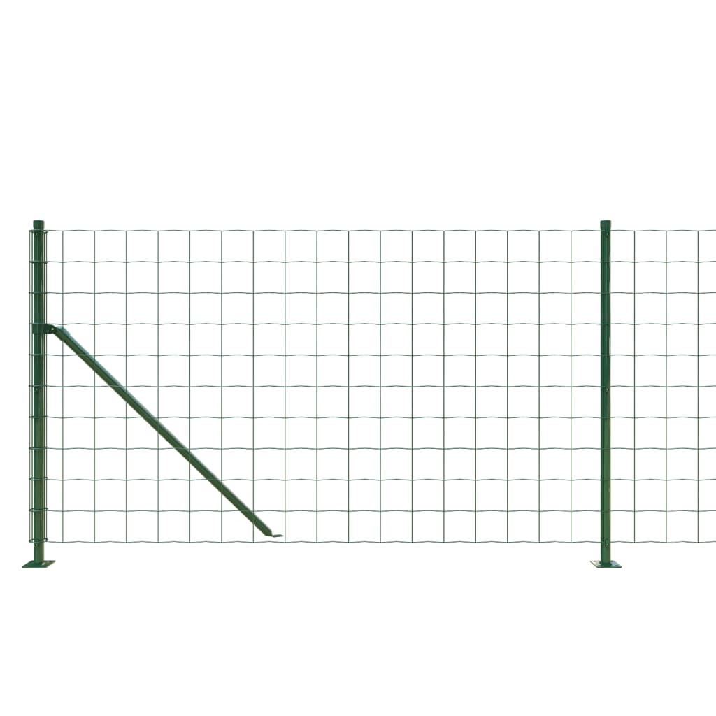 Recinzione Metallica con Flangia Verde 1,1x10 m