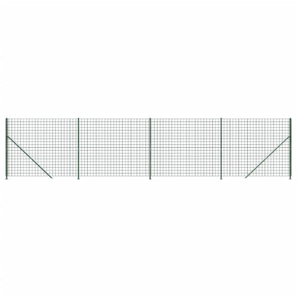 Recinzione Metallica con Flangia Verde 1,4x10 m