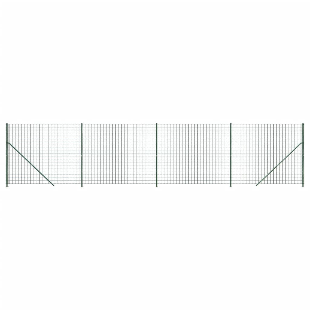 Recinzione Metallica con Flangia Verde 1,8x10 m