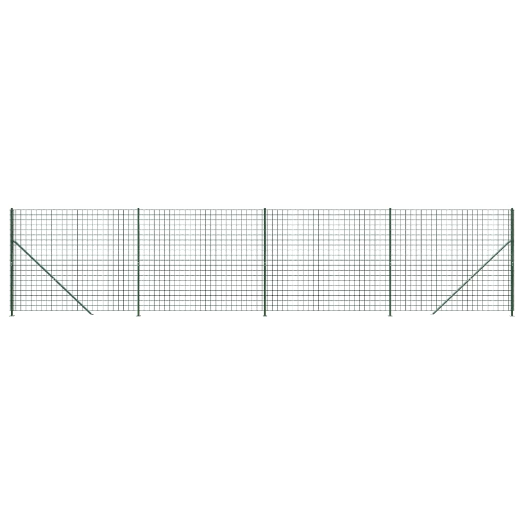 Recinzione Metallica con Flangia Verde 2x10 m