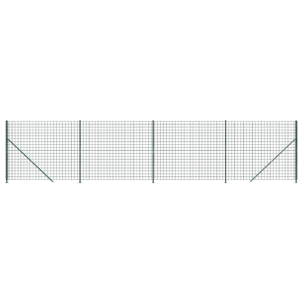 Recinzione Metallica con Flangia Verde 2,2x10 m