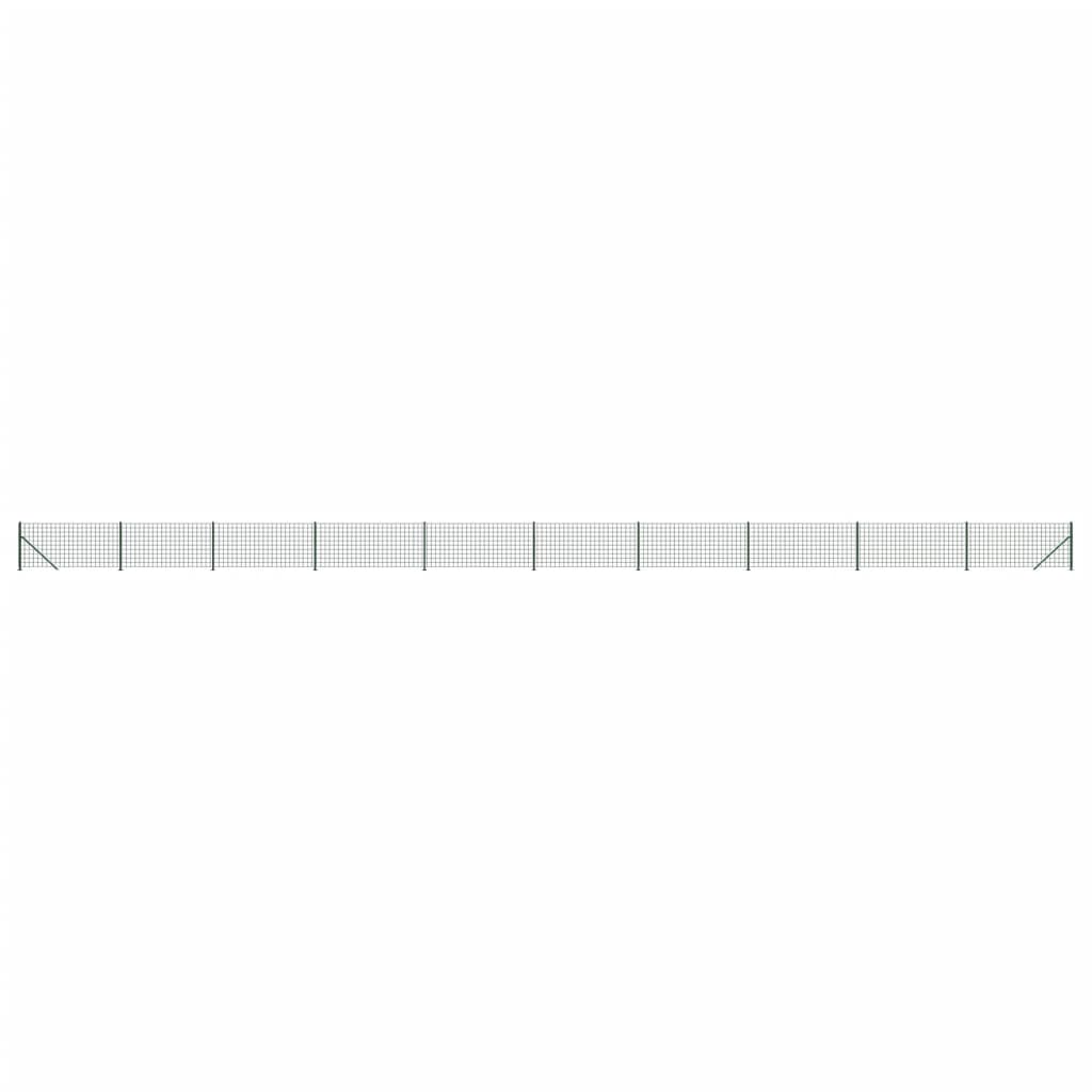 Recinzione Metallica con Flangia Verde 1,1x25 m