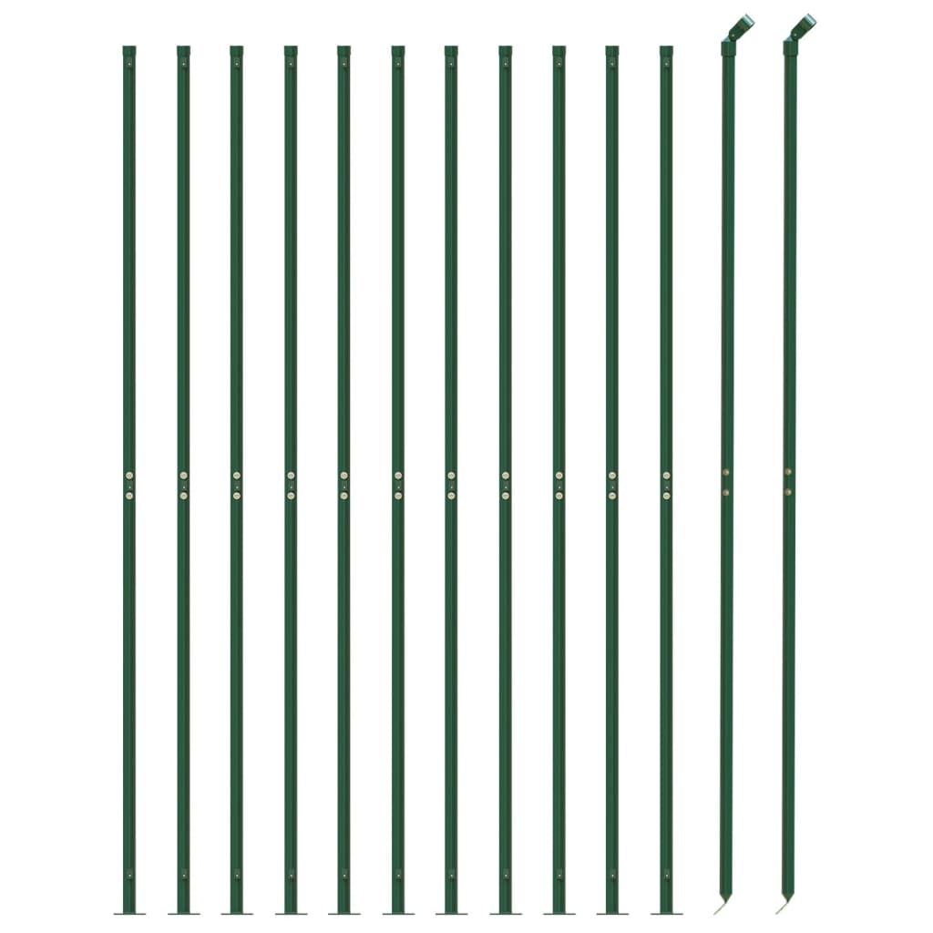 Recinzione Metallica con Flangia Verde 1,1x25 m