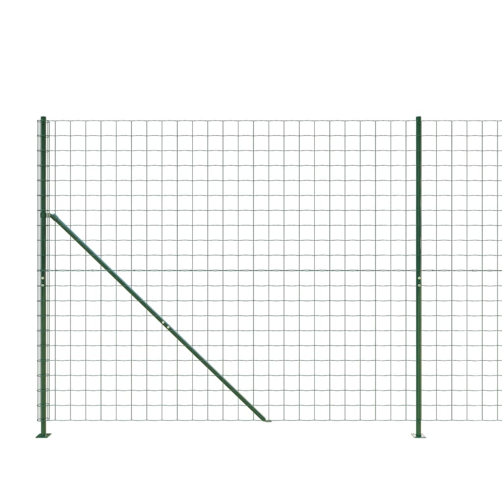 Recinzione Metallica con Flangia Verde 1,4x25 m