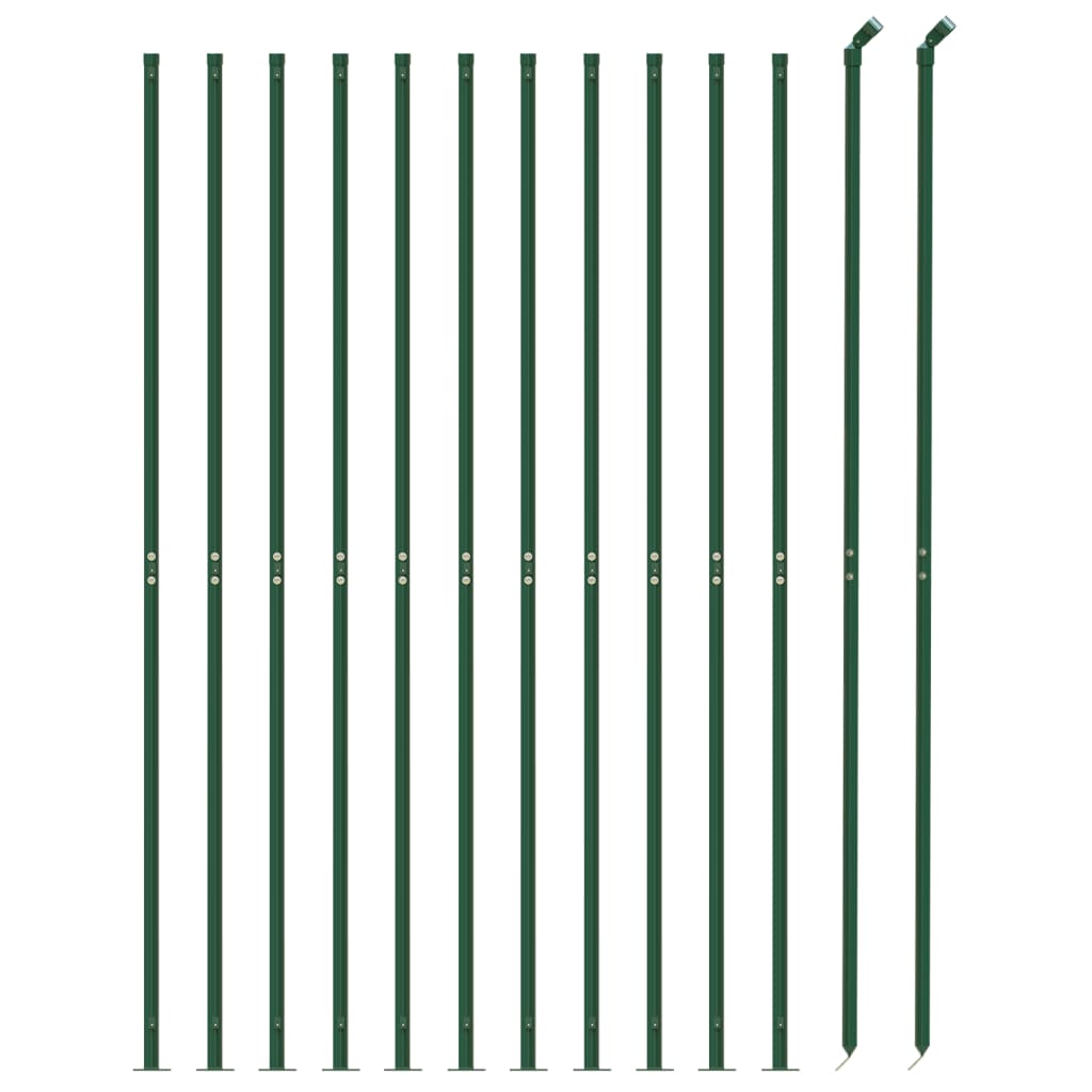 Recinzione Metallica con Flangia Verde 1,6x25 m