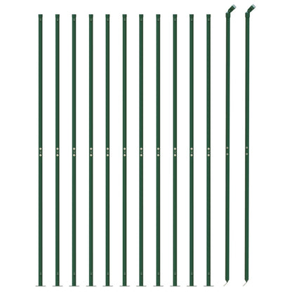 Recinzione Metallica con Flangia Verde 1,6x25 m