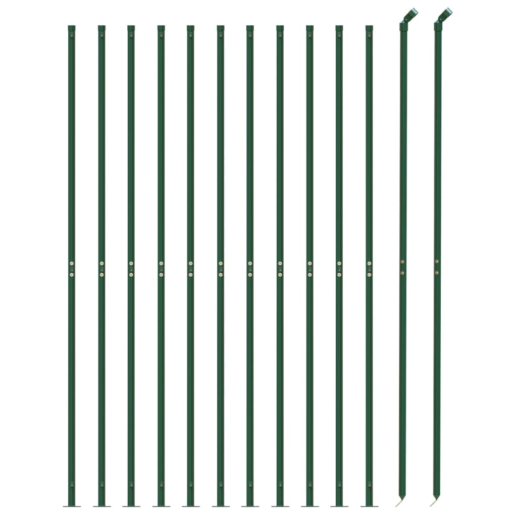 Recinzione Metallica con Flangia Verde 2x25 m