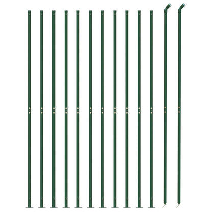 Recinzione Metallica con Flangia Verde 2x25 m