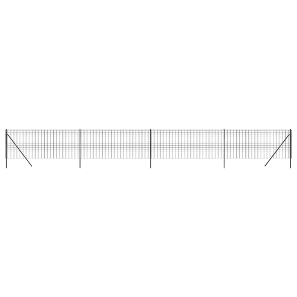 Recinzione Metallica Antracite 1x10 m in Acciaio Zincato