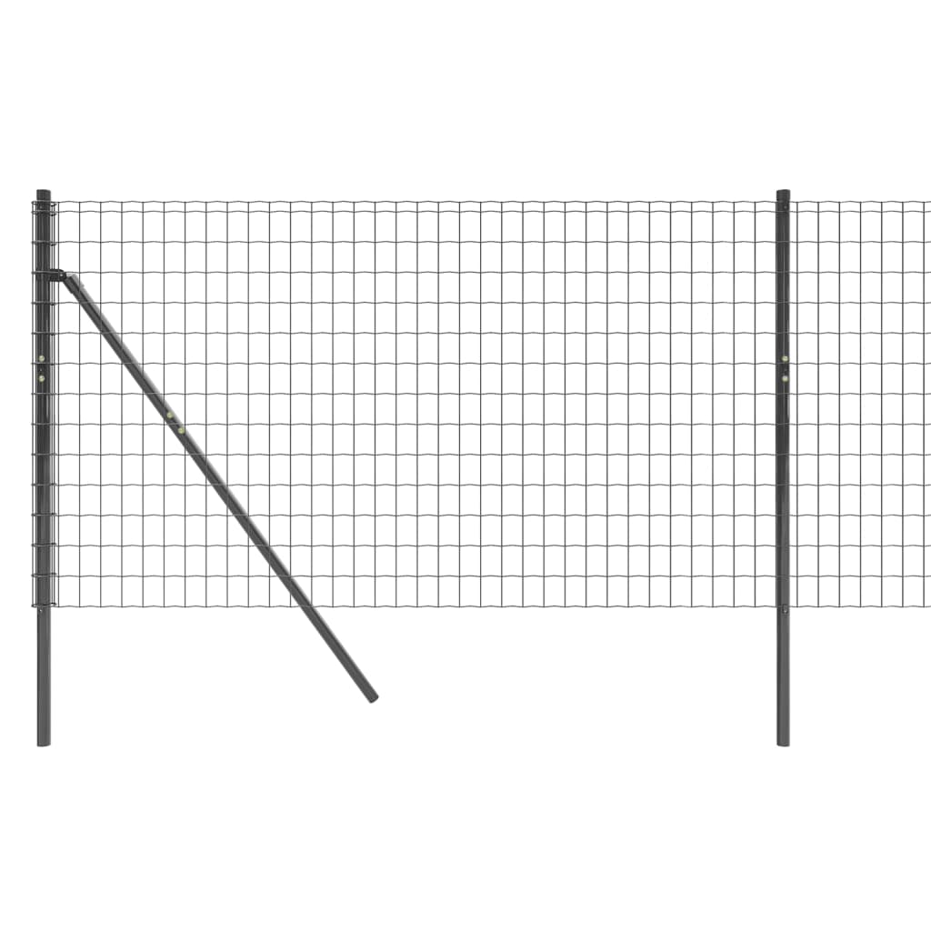 Recinzione Metallica Antracite 1x10 m in Acciaio Zincato
