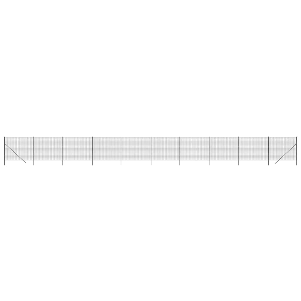 Recinzione Metallica Antracite 2,2x25 m in Acciaio Zincato