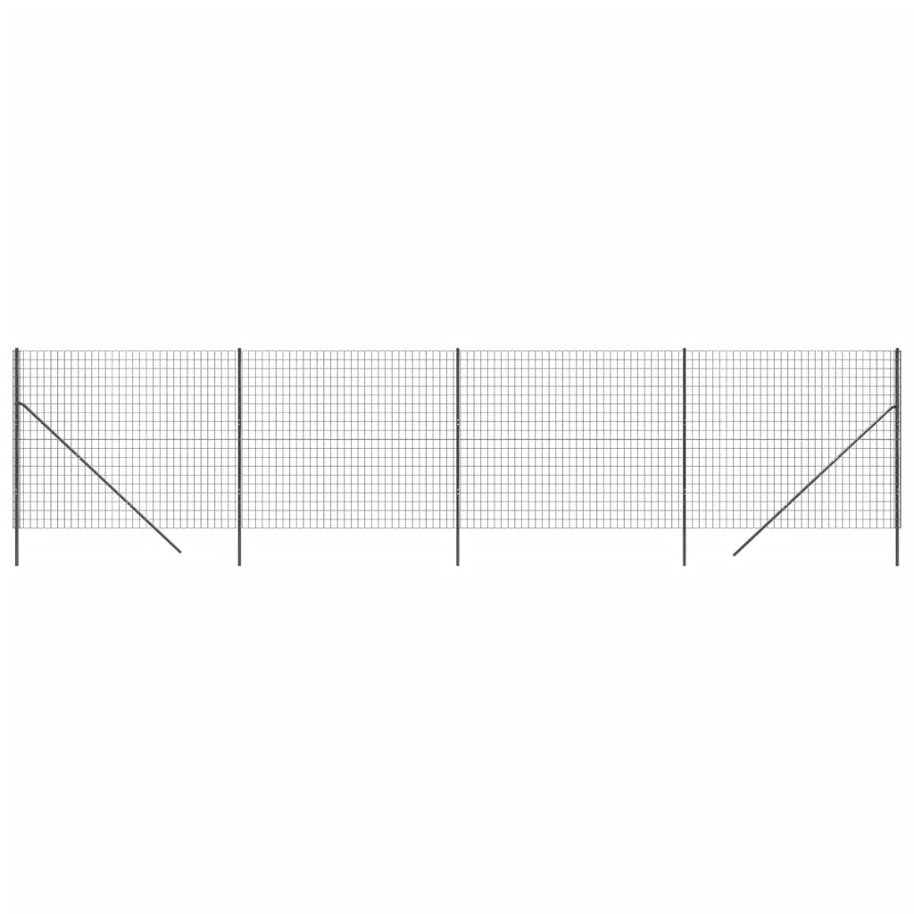 Recinzione Metallica Antracite 1,8x10 m in Acciaio Zincato