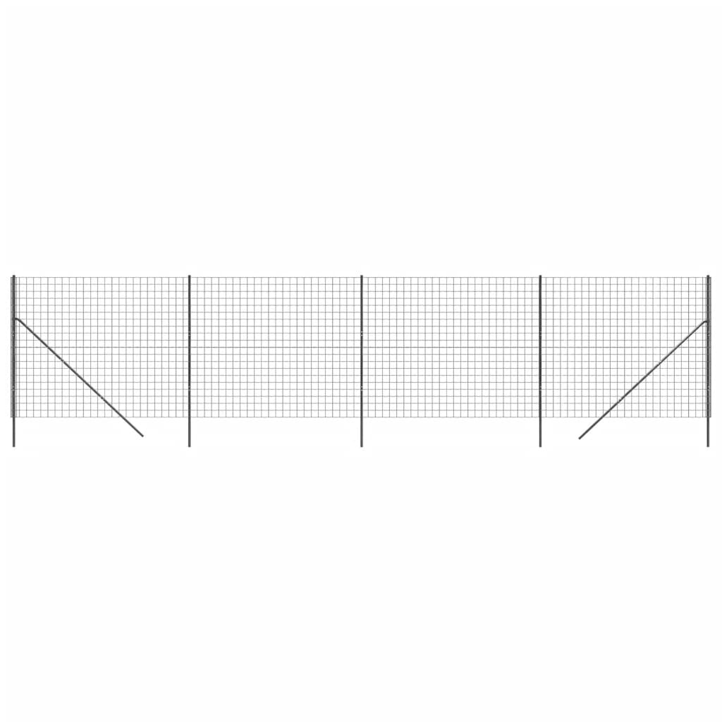 Recinzione Metallica Antracite 1,6x10 m in Acciaio Zincato