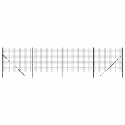 Recinzione Metallica Antracite 1,8x10 m in Acciaio Zincato