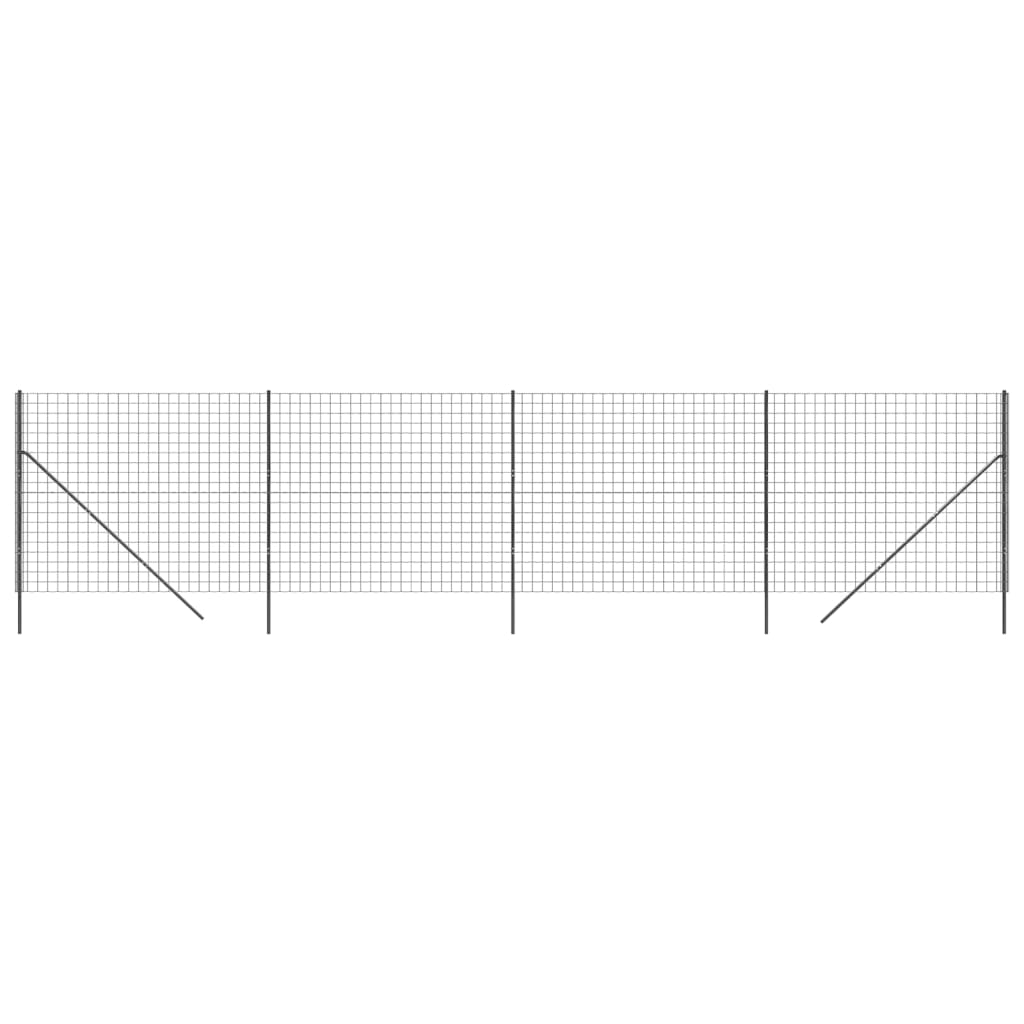 Recinzione Metallica Antracite 2,2x10 m in Acciaio Zincato