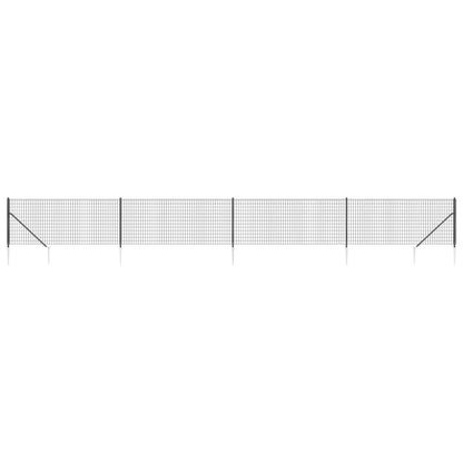 Recinzione Metallica con Picchetti Ancoraggio Antracite 1x10 m