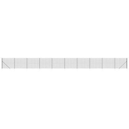 Recinzione Metallica con Picchetti Ancoraggio Antracite 1,4x25m