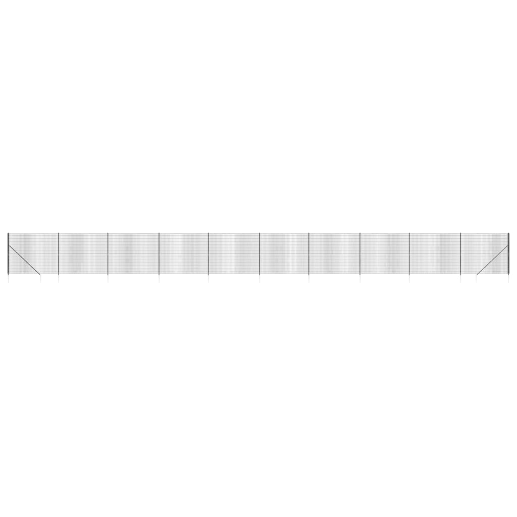 Recinzione Metallica con Picchetti Ancoraggio Antracite 1,8x25m