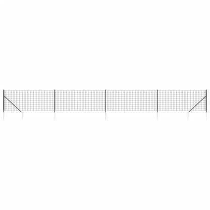 Recinzione Metallica con Picchetti Ancoraggio Antracite 1x10 m