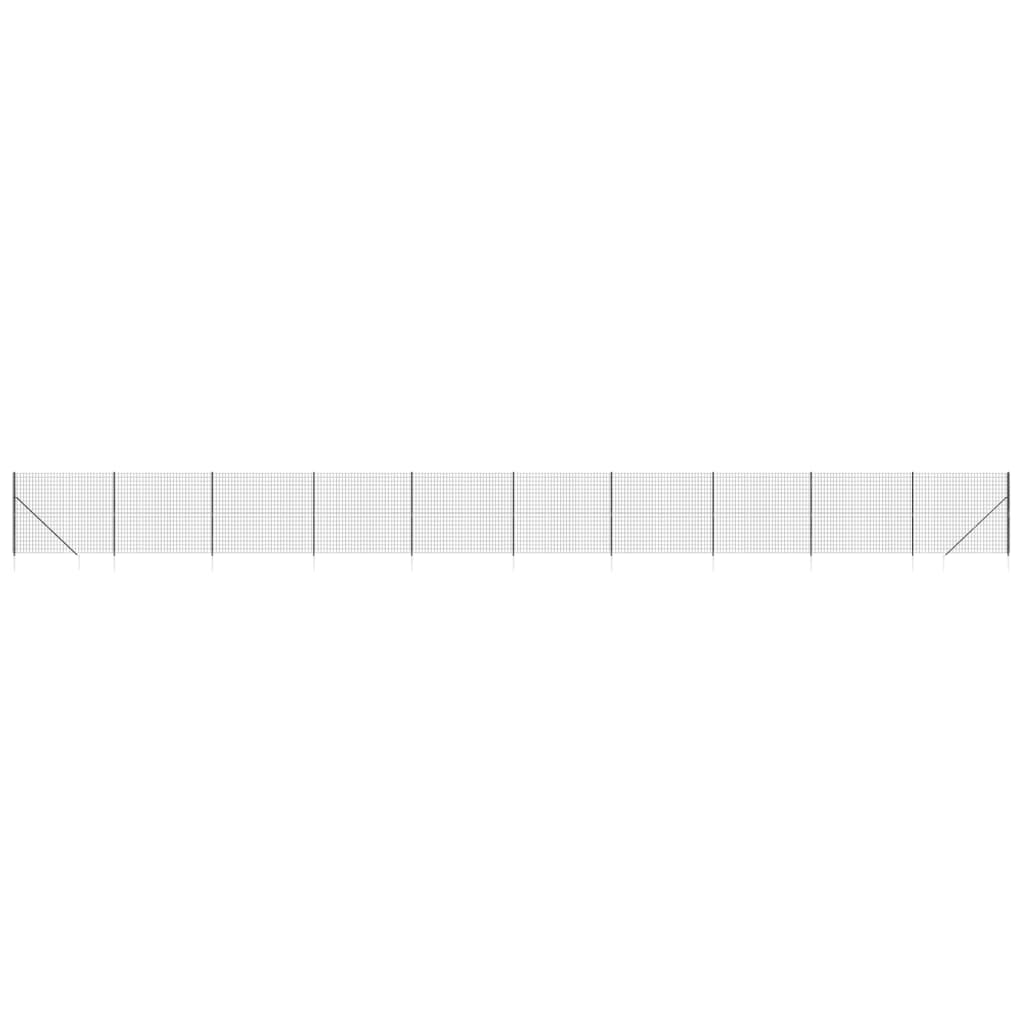 Recinzione Metallica con Picchetti Ancoraggio Antracite 1,4x25m