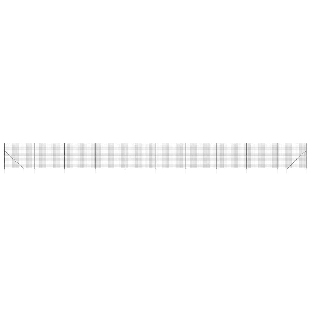 Recinzione Metallica con Picchetti Ancoraggio Antracite 1,8x25m