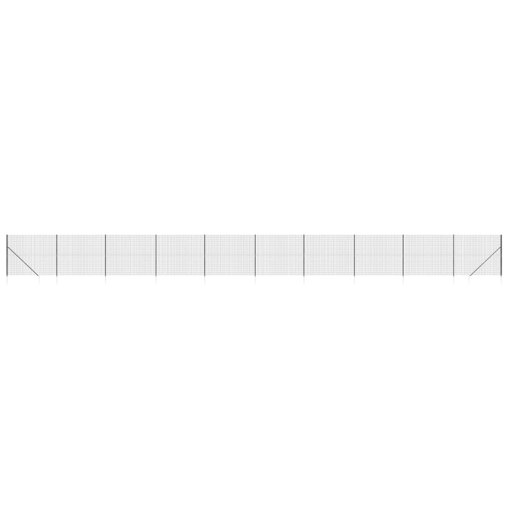 Recinzione Metallica con Picchetti Ancoraggio Antracite 2x25 m