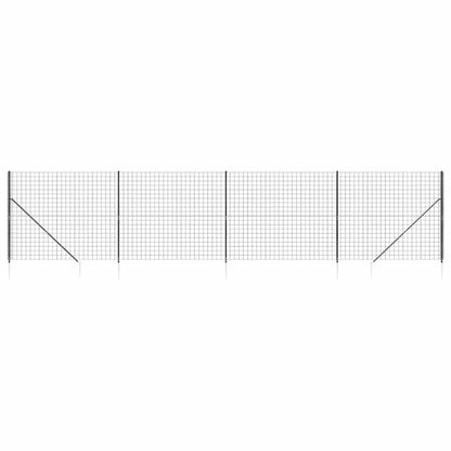 Recinzione Metallica con Picchetti Ancoraggio Antracite 2,2x10m