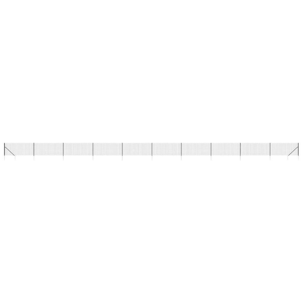 Recinzione Metallica con Picchetti Ancoraggio Antracite 1x25 m