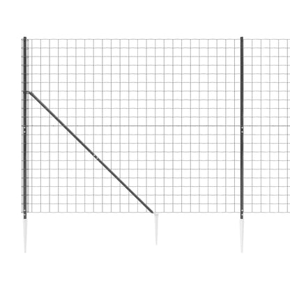 Recinzione Metallica con Picchetti Ancoraggio Antracite 1,8x25m