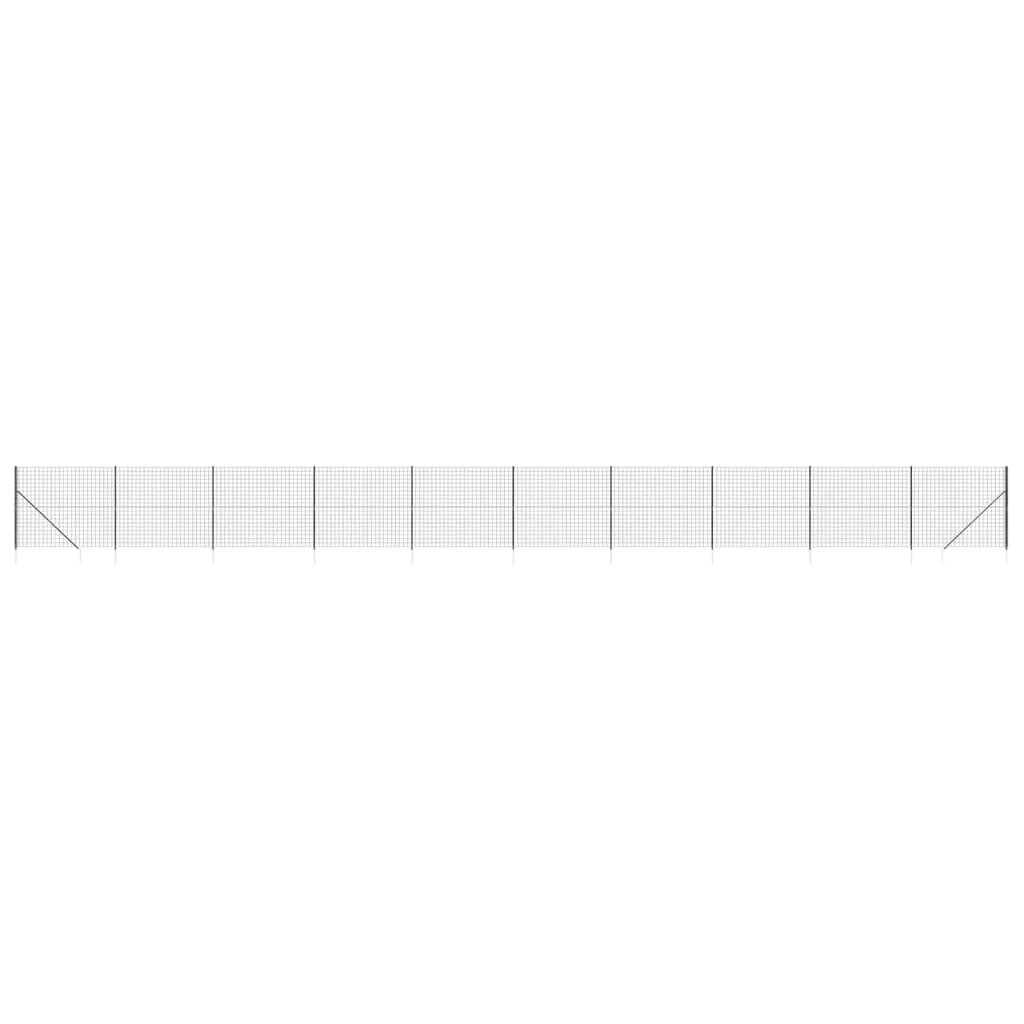 Recinzione Metallica con Picchetti Ancoraggio Antracite 2x25 m