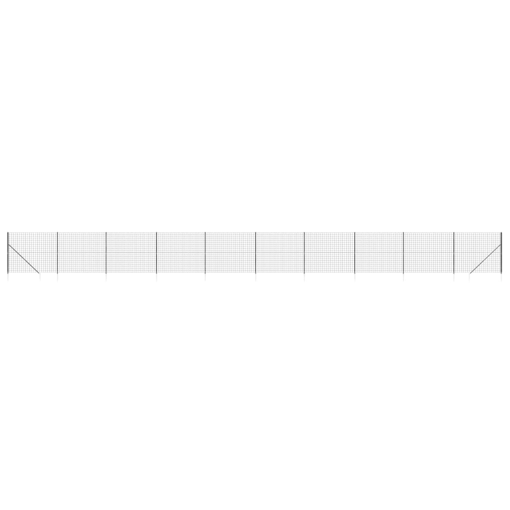 Recinzione Metallica con Picchetti Ancoraggio Antracite 2,2x25m