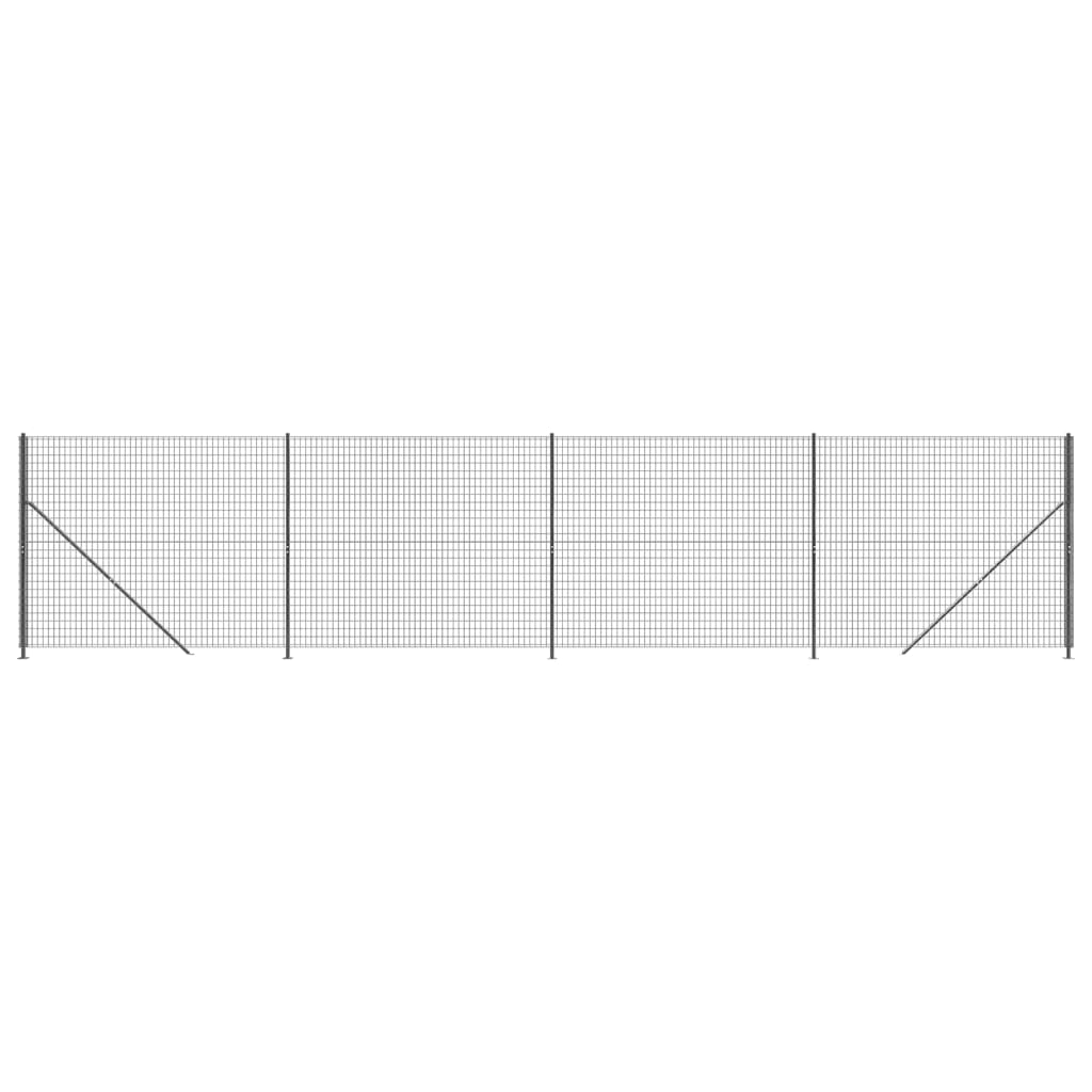 Recinzione Metallica con Flangia Antracite 2x10 m