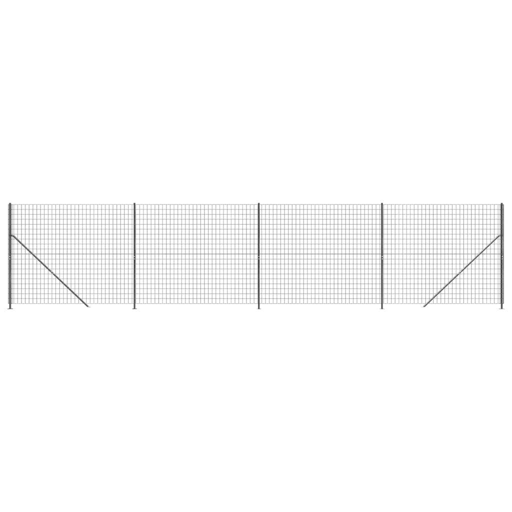 Recinzione Metallica con Flangia Antracite 1,4x10 m