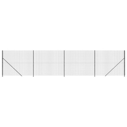 Recinzione Metallica con Flangia Antracite 1,4x10 m