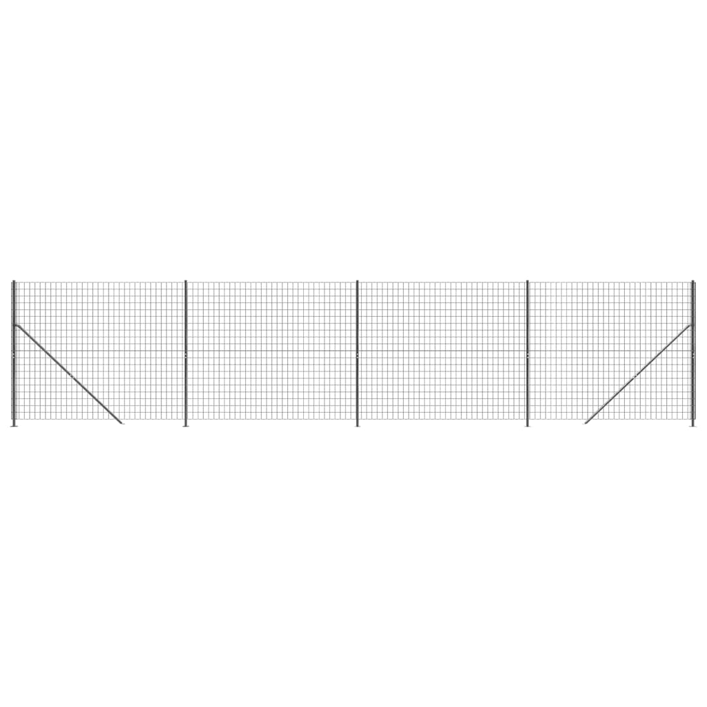 Recinzione Metallica con Flangia Antracite 1,6x10 m