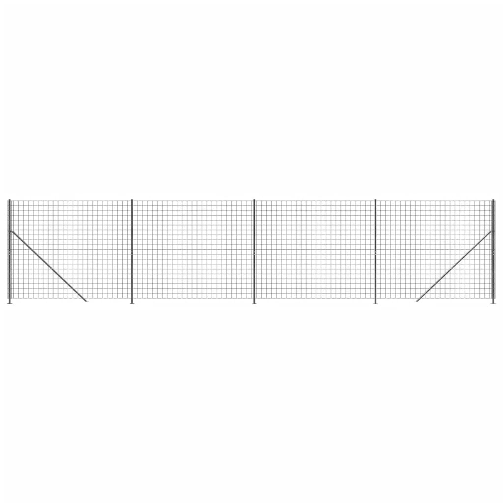 Recinzione Metallica con Flangia Antracite 1,6x10 m