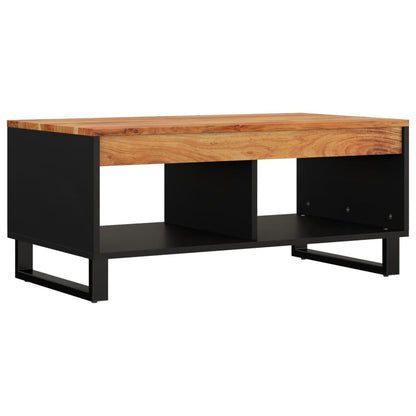 Tavolino da Salotto 90x50x40 cm in Legno Massello di Acacia