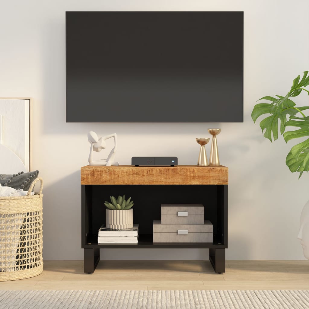 Mobile Porta TV 60x33x43,5 cm in Legno Massello di Mango