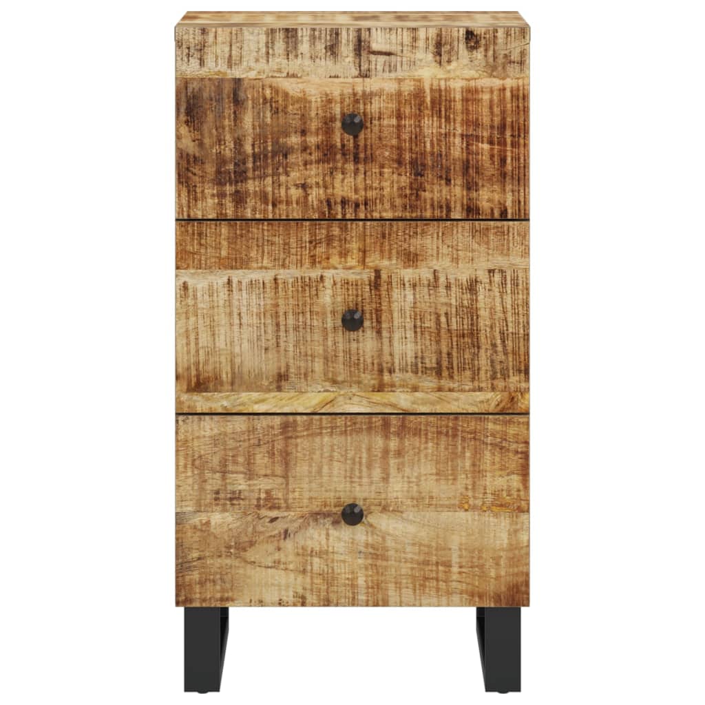 Credenza con 3 Cassetti 40x33,5x75 cm Legno Massello di Mango