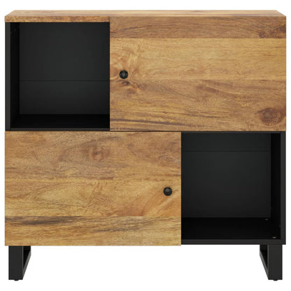 Credenza con 2 Ante 80x33x75 cm in Legno Massello di Mango