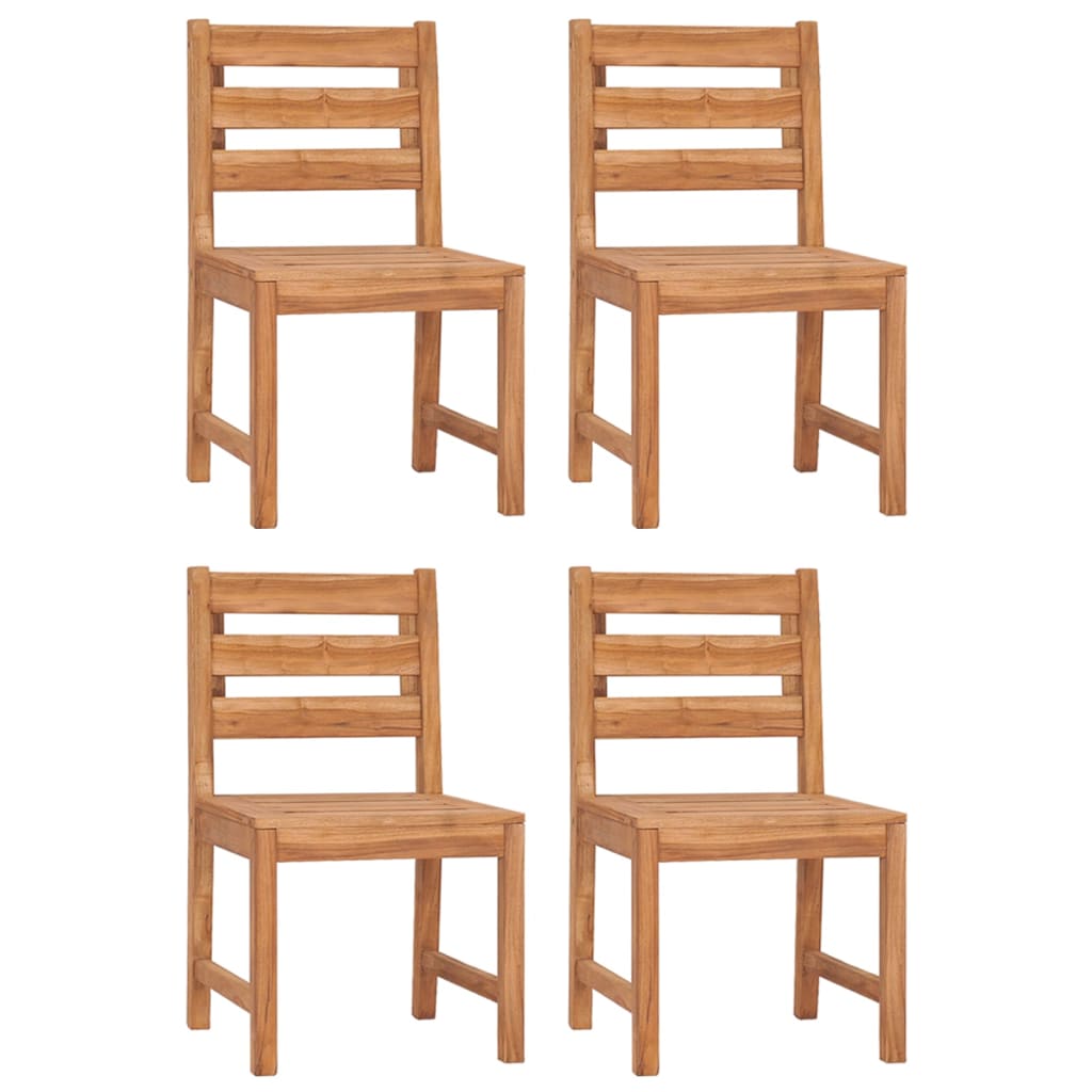 Sedie da Giardino 4 pz il Legno Massello di Teak